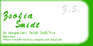 zsofia smidt business card